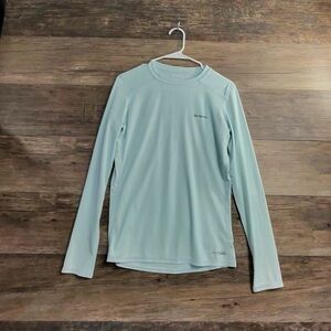 Simms Light Blue Solarflex Fish Long Sleeve Blouse